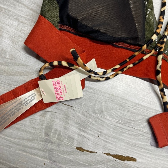 PINK Victoria’s Secret Laurel & Love Animal Leopard Print Bralette Size M New - Picture 8 of 9